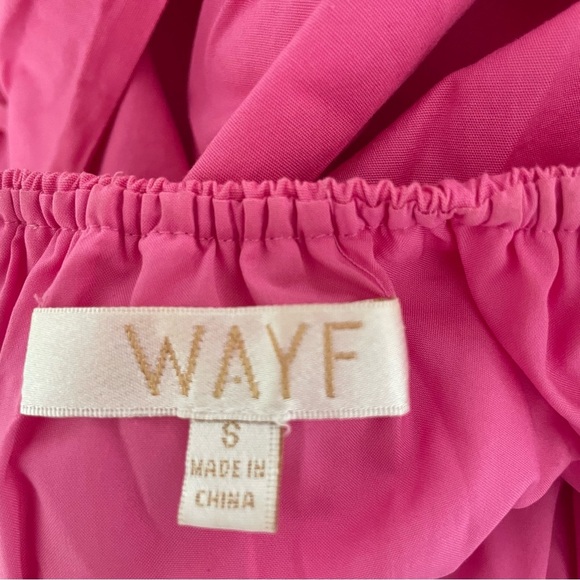 Wayf Ollie tiered open bow back pink midi dress 37542 - Picture 6 of 10